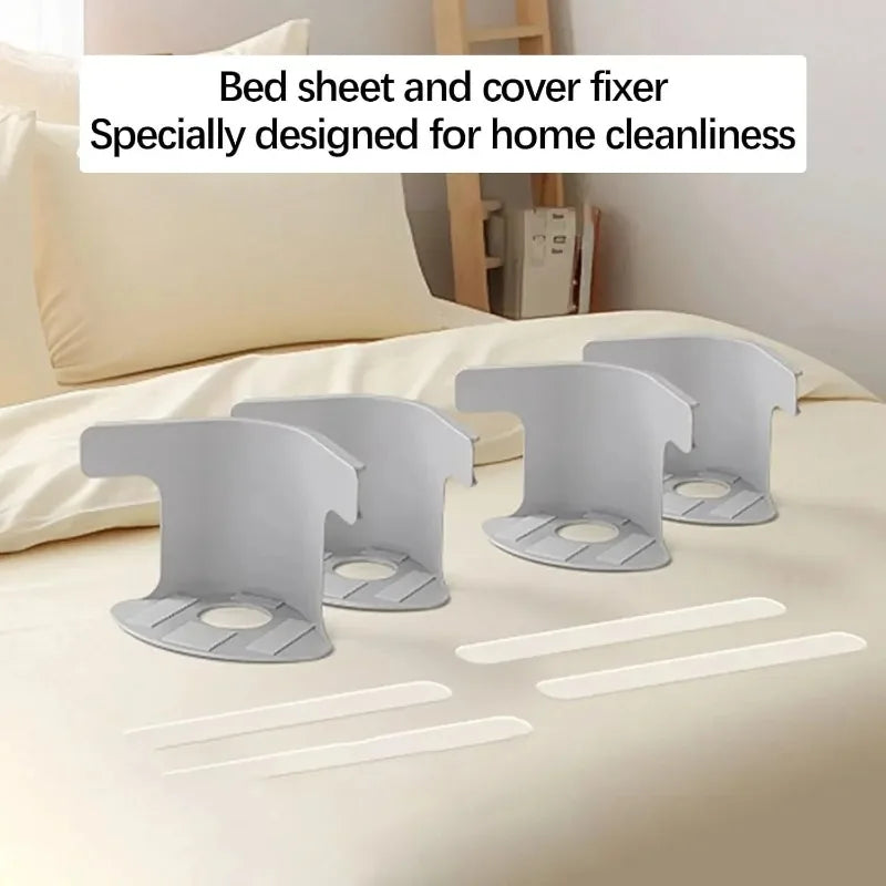 Universal Non-Slip Bed Sheet Clips Corner Tightener Invisible Bedspread Secure Holder for Mattress And Quilt Cover