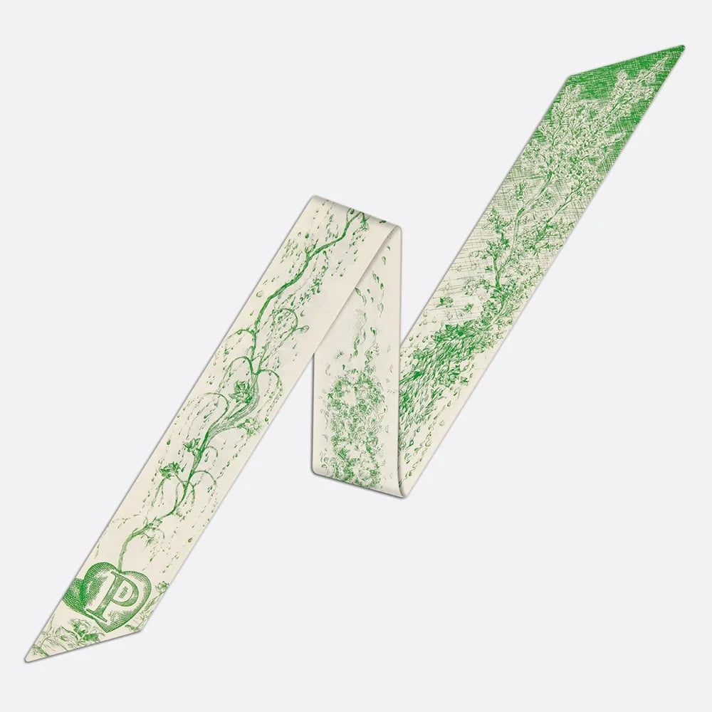26 Letters Tarot Constellation Bag Scarf Twill Silk Scarves Women New Neckerchief Hair Headbands