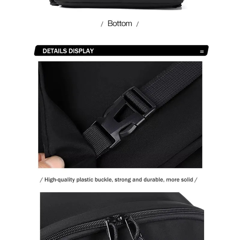 One 15 Inch Polyester Waterproof Solid Color Simple Men's Backpack Fashion Couple Student Computer Backpack