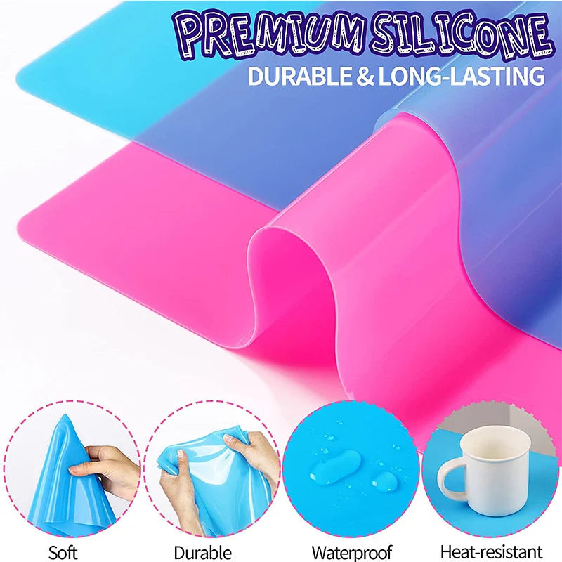 50X40/60X40cm Large Silicone Table Mat High Quality Waterproof Placemat Resin Pad for DIY Jewelry Making Accessories Baking Mat
