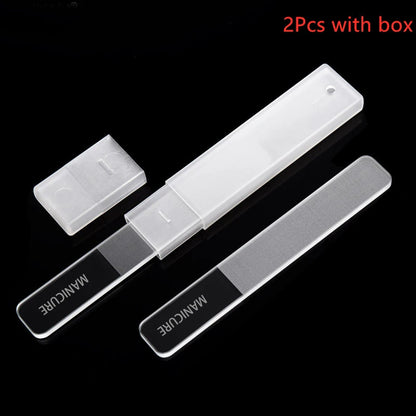 Nano Glass Nail File Transparent Crystal Nail Polish Rubbing Strip Polishing And Shining Nail Enhancement Tool