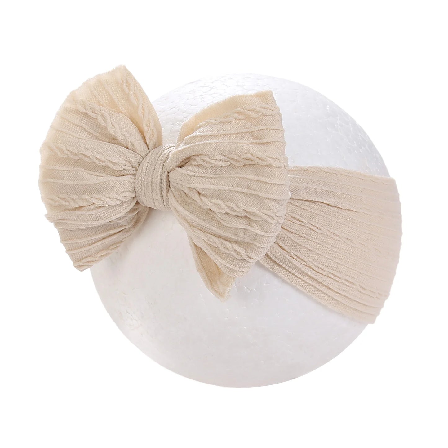 Solid Cable Bows Baby Headbands for Child Nylon Layers Kids Elastic Hairbands Headwraps Newborn Boys Girls Hair Accessories