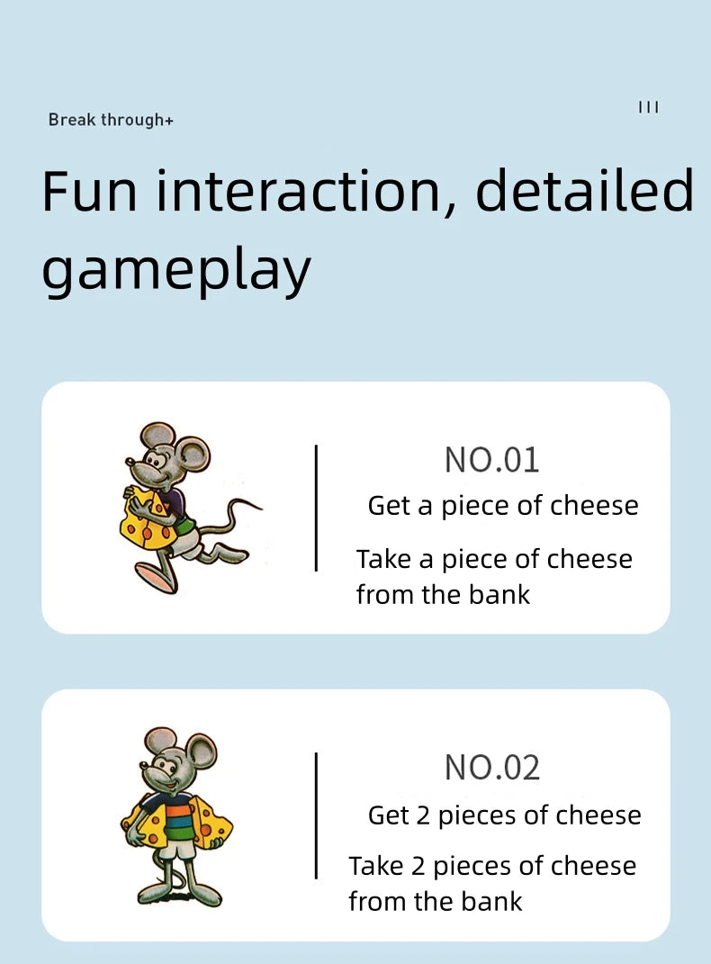Cat and Mouse- Cake Cheese Board Game Parent-Child Interactive Toys for Kids Boys and Girls Entertainment party game toy for kid