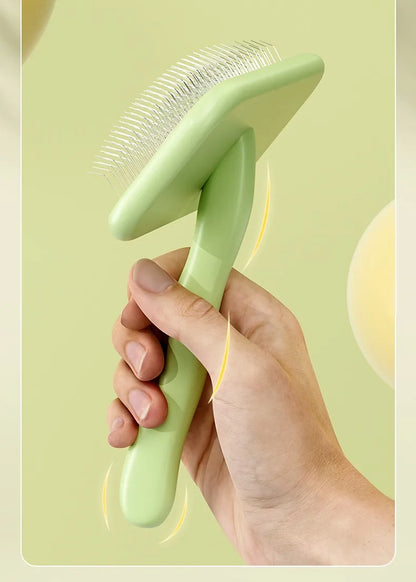 Dog Brush Pet Hair Remover Massage Cat Brush Stainless Steel Combs for Dog Hair Cleaning Comfortable Handle Brushes Pet Grooming