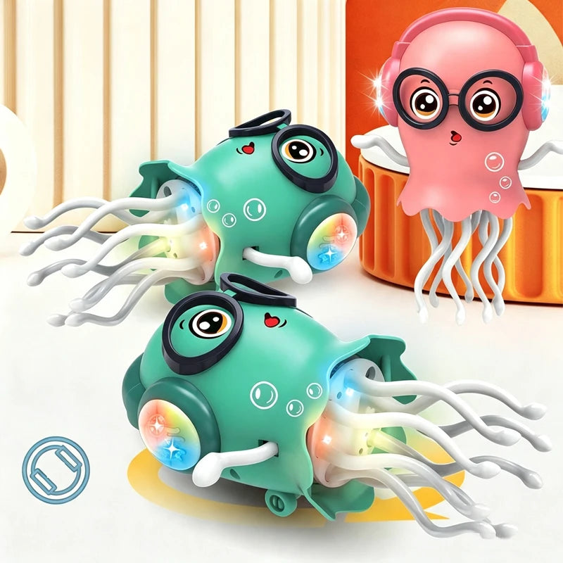 Kids Dance Robots Music LED 6 Claws Octopus Robot Birthday Gift Toys For Children Early Education Baby Toy Boys Girls