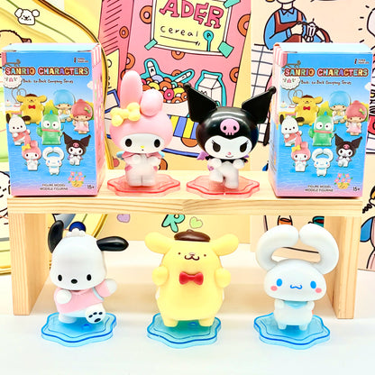 Sanrio Kuromi My melody Hangyodon Cinnamoroll Pompom Purin anime blind box figurine desktop cute ornament gift decoration kawaii