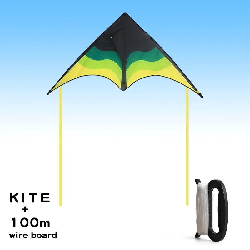 YongJian Large Beach Delta Kite for Adults  Extremely Easy to Fly for Beginners Comes with 100m String Kite Handle