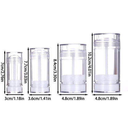 15/30/50/75g Deodorant Tube Handmade Round Twist Up Bottom Filling Empty Blush Stick Filling Stick Deodorant Container Travel