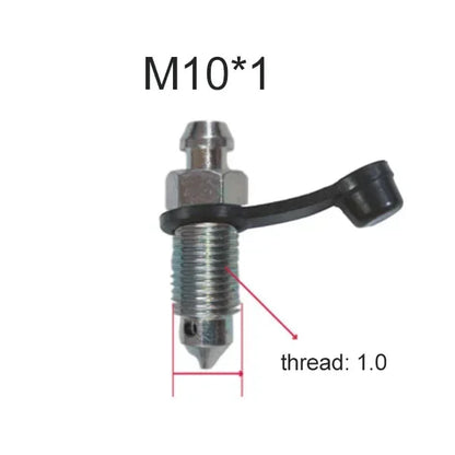 Motorcycle Brake Pump Calipers Exhaust Bleed Screw M8 M10 1.25 1.0 Picth with Rubber Dust Cap for Moped Scooter