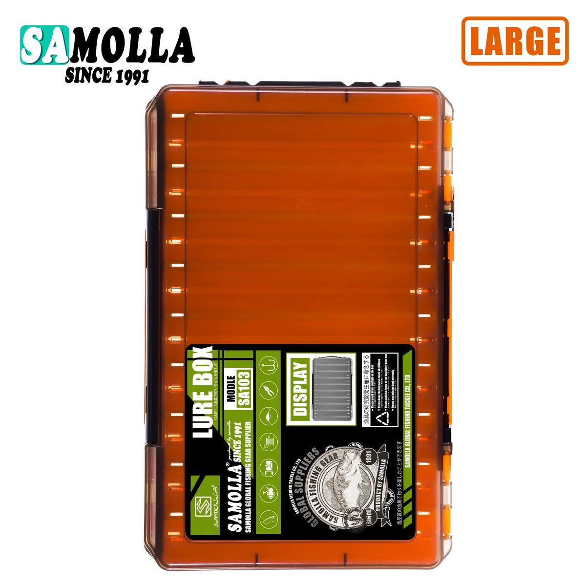 SAMOLLA Large Fishing Tackle Box Lure Storage Double Sided Lure Hook Boxes Baits Container Storage Case Fishing Accessories