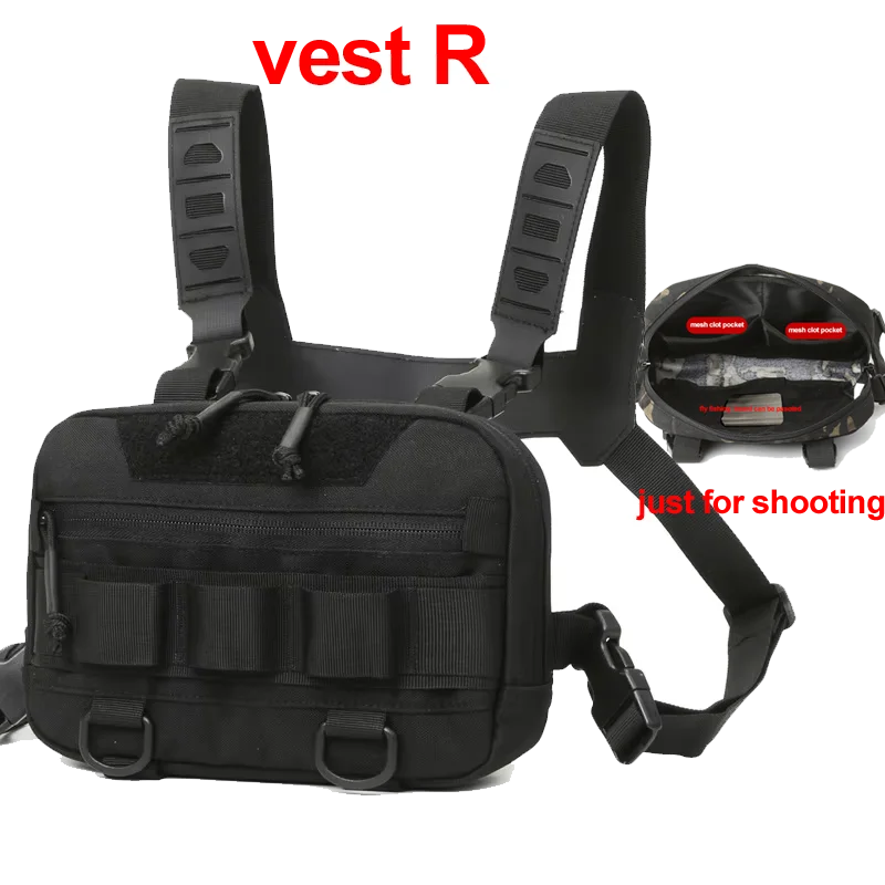 Tactical Chest Vest Bag Backpack Front Rig Pouch Outdoor Camping Cycling Hiking Hunting Climbing Fishing Lure Travel Fanny Pack