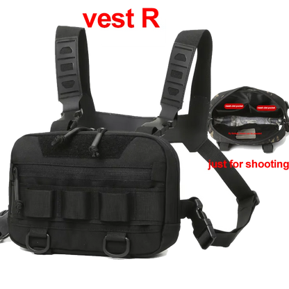 Tactical Chest Vest Bag Backpack Front Rig Pouch Outdoor Camping Cycling Hiking Hunting Climbing Fishing Lure Travel Fanny Pack