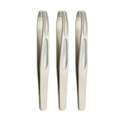 Premium Round Head Tweezers for Eyebrow & Facial Hair Removal Seamless Clips Short Hair Precision Beard Clip