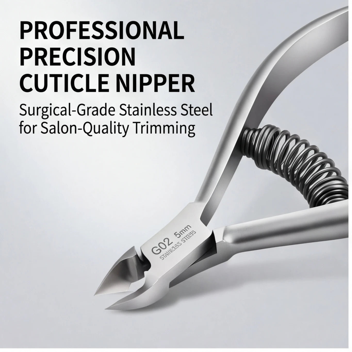 Professional Pedicure Nail Tools: Double Springs Cuticle Trimmer, Sharp Blade Clippers for Nail Art & Care