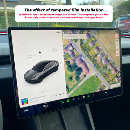 TESY Tempered Glass Film Protector for New Tesla Model YL Y Juniper Launch Model 3 Highland Front Rear Screen Protective