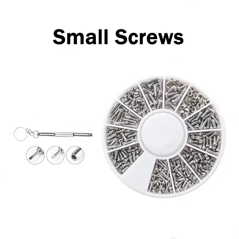 Eyeglass Screw Repair Kit: Repair Screws, Nose Pad Screws, Temple Screws Repair Set 12 Types
