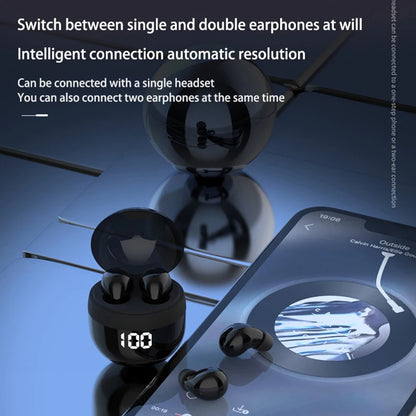 Invisible Headphones TWS Mini Earphones Wireless Bluetooth 5.3 Earbuds with Microphone Noise Reduction In-Ear Headset for Phone