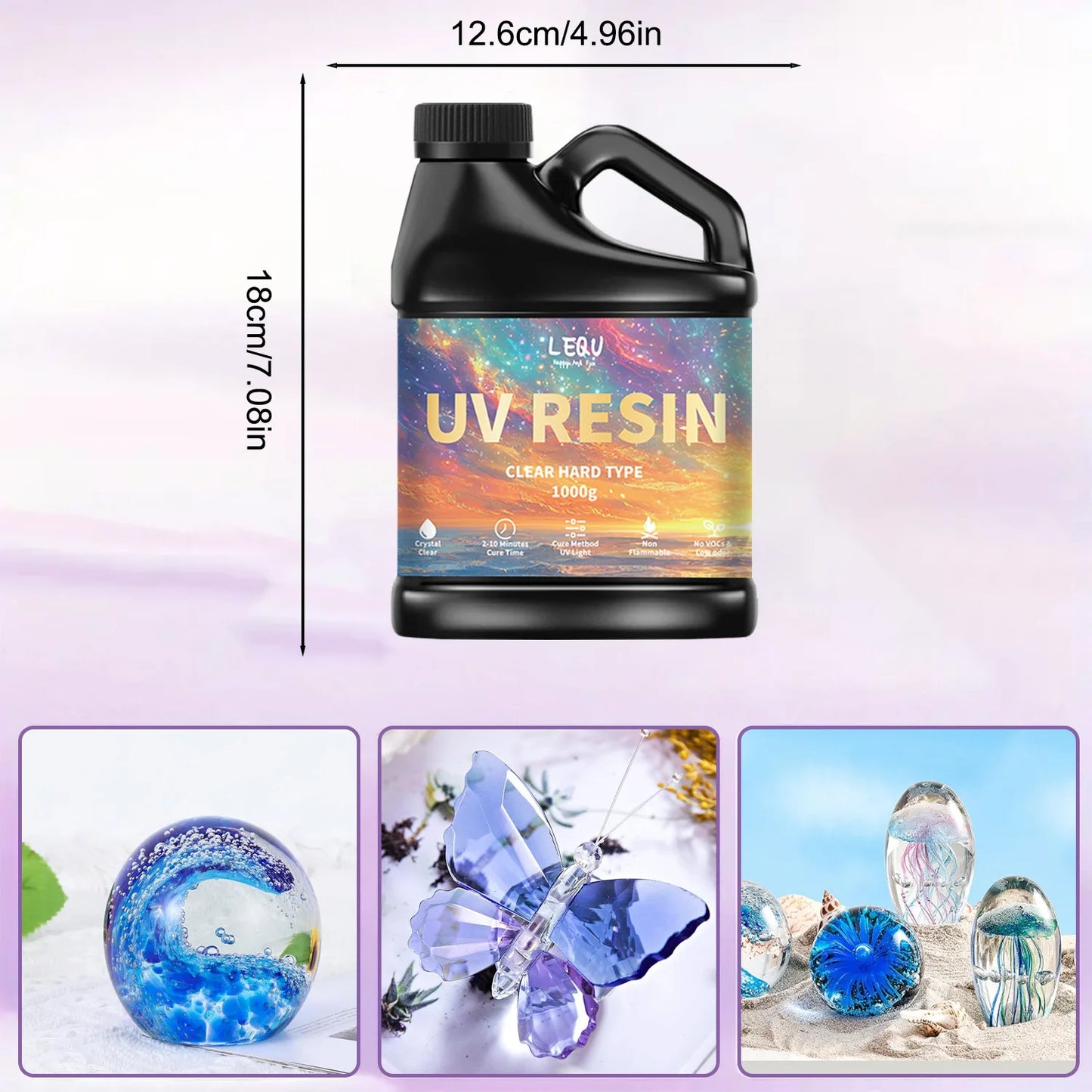 500g/1000g UV Epoxy Resin Glue High Clarity Fast Drying Adhesive High Hardness DIY Supplies For Resin Glue Jewelry Making