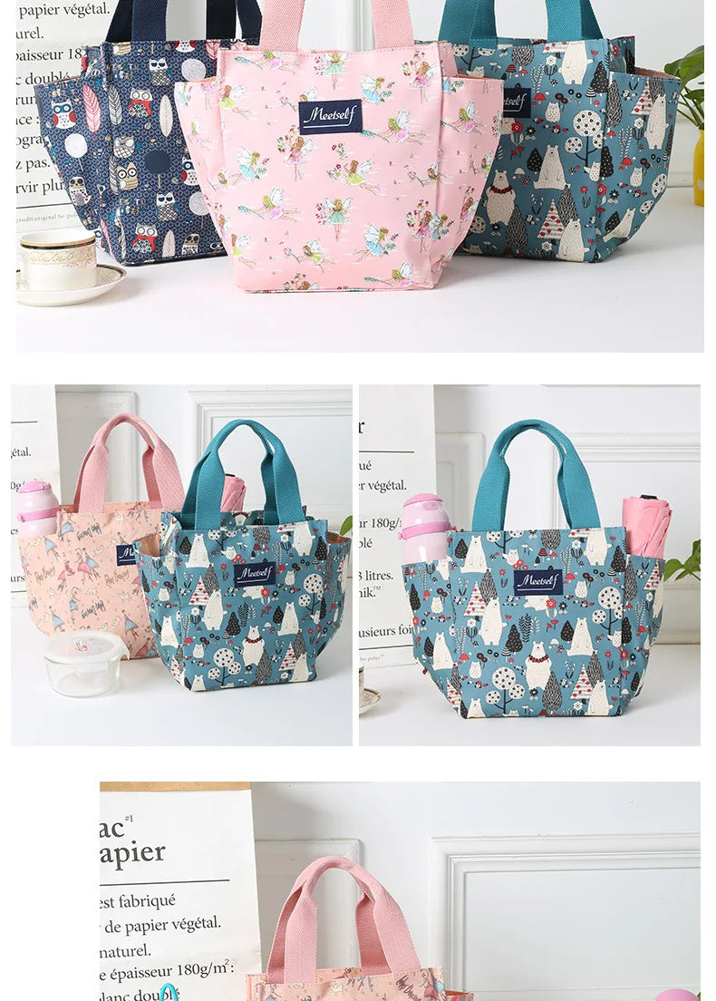 Rilibegan Lunch Bags Handbag Picnic Lunch Bags Bento Box For Family Outdoor Leisure Park Lunch Bag Big Capacity Family Lunch Bag