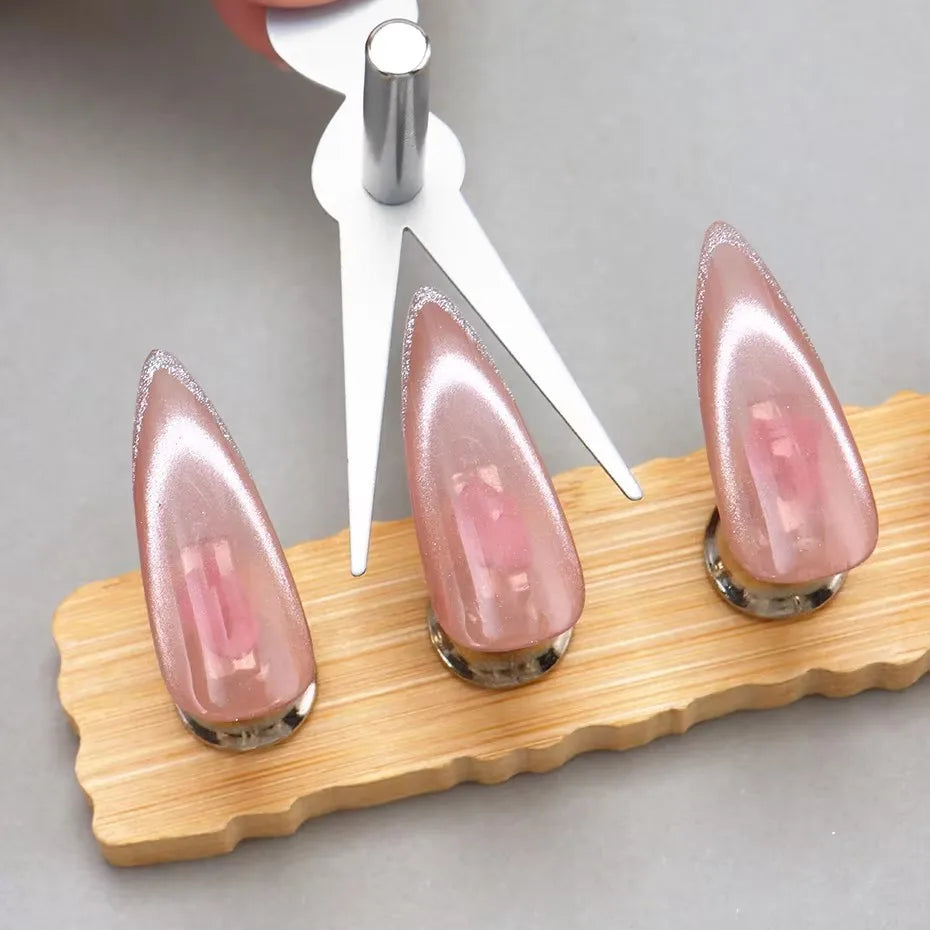 6Pcs Nail Magnet Tool Set Cat Eye French Tips Cat Eye Heart Magnets Nail Magnet Stick Cat Eye Gel Polish Magnets Tools Manicure