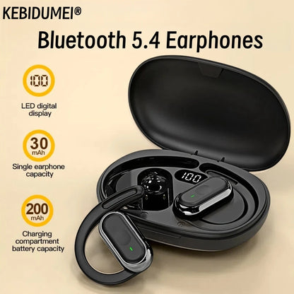 Wireless Headphone Bluetooth Headset Smart Adjustable Touch Sports Waterproof Earbuds Stereo Music Earphone For All Smartphone