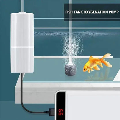 Mini Oxygen Pump USB Portable Fish Tank Fish Farming Aquarium Supplies Small Oxygen Pump Ultra Quiet Fishing Aerator