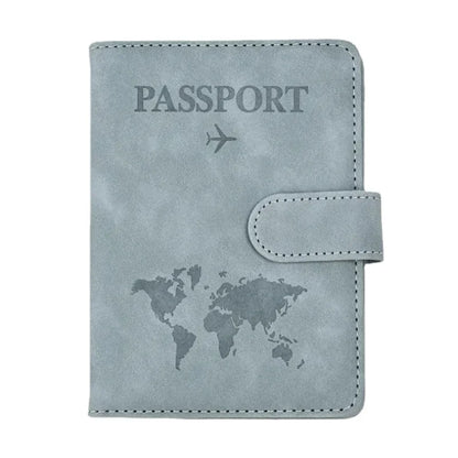 Travel Passport Cover Holder Case PU Leather Men Women Ticket Wallet Protective with Credit Card Holder Protector Cover Case