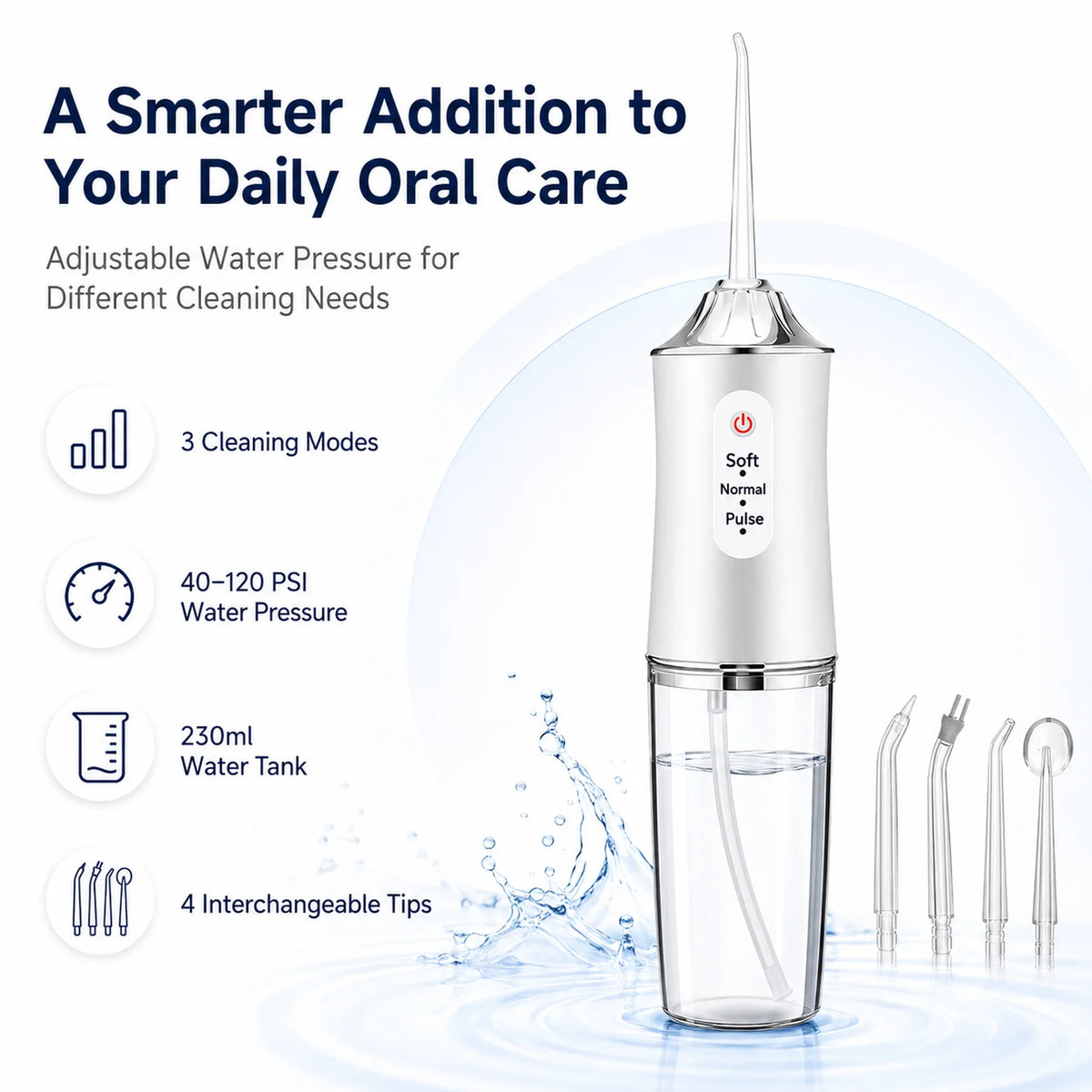 Powerful Water Oral Irrigation Irrigator Jet Ultrasound Air Ipx7 Waterproof Mouthwash Machines Dental Floss Flosser Irigator