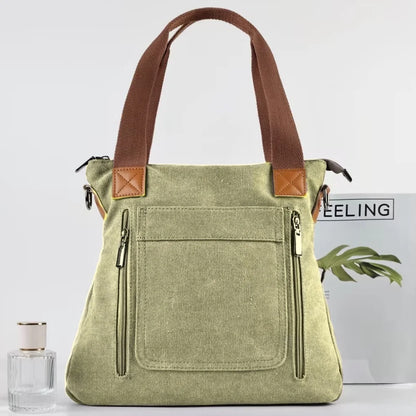 Women's Versatile Handbag Large Capacity Canvas Casual Shoulder Crossbody Bag