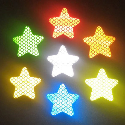 10pcs/set Car Bumper Reflective Safety Strip Stickers Car Star Reflective Sticker Reflective Warning Safety Tape