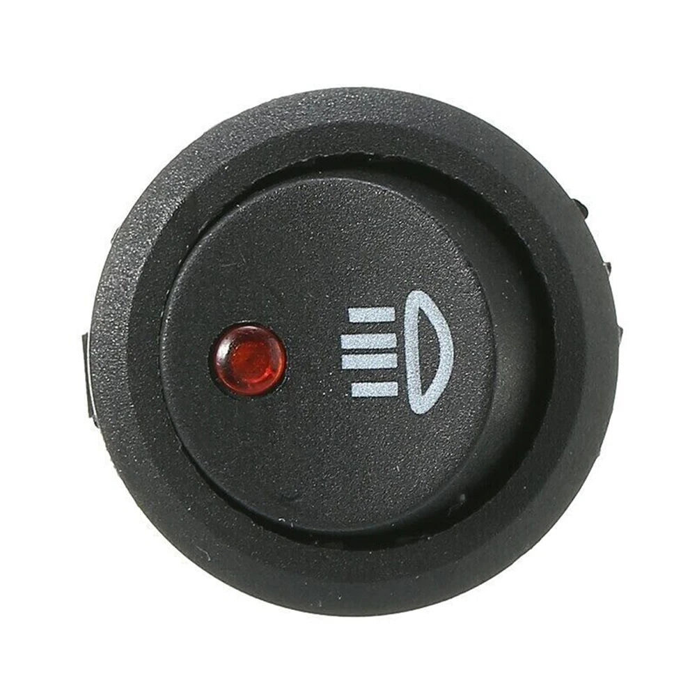 1 Pc On Off Rocker Switch Red Led Fog Light Lamp Symbol Car Van Truck 23mm DC 12V 20A ABS Plastic Fit For Car Van Truck