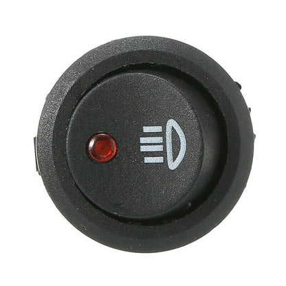 1 Pc On Off Rocker Switch Red Led Fog Light Lamp Symbol Car Van Truck 23mm DC 12V 20A ABS Plastic Fit For Car Van Truck