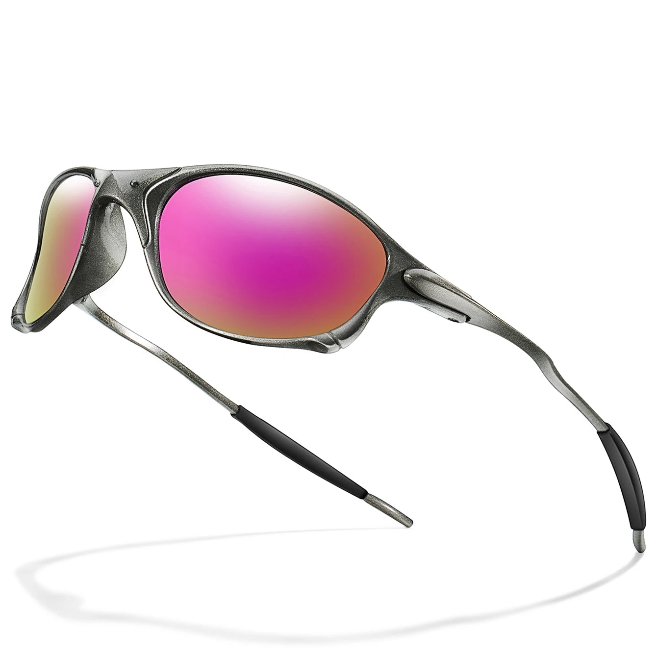 Men And Women Trendy Cycling Sunglasses Metal Shades With UV Protection for Outdoor Sports, Running, Hiking, Driving Travel