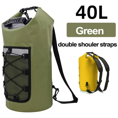 Swimming PVC Pack Dry Bag Backpack for Women Men 10L 20L Waterproof Shoulder Kayak Trekking Drifting Rafting Surfing Boating Bag