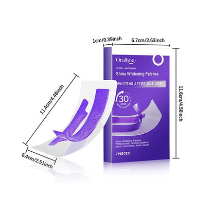 7pcs Purple Teeth Whitening Strips Professional Tooth Stain Removal Brighten Dental Bleaching Kit For Sensitive Teeth Oral Care