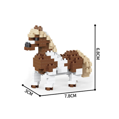 KNEW BUILT Alpacas Elk Giraffes Tiny Animals Micro Mini Building Blocks Toy-Easy Assembly,Educational Gift for Kids' DIY Decor