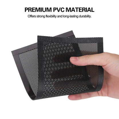 12x12cm 12x24cm Dust Filter For Computer Cooler Fan, Magnetic Frame PC Fan Dust Mesh PC Cooler Filter Dustproof PVC Cover