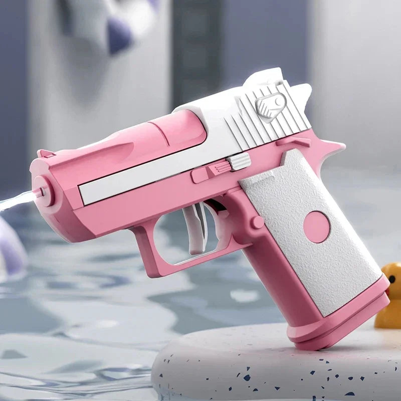 Mini Water Pistol Mechanical Continuous Firing Water Gun Summer Pool Shooting Watergun Manual Water Gun Outdoor Game Toys Gifts