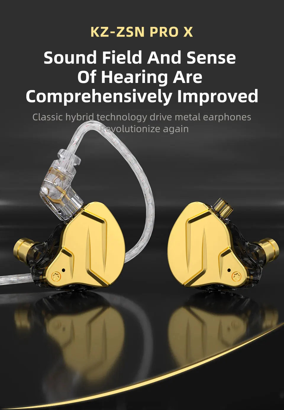 KZ ZSN PRO X Metal In Ear Earphone 1BA 1DD Hybrid Drive HIFI Sport Noise Cancelling Earbud Headset KZ ZSNPROX ZES ZEXPRO DQ6S