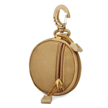 1000D New Outdoor Casual Men Coin Wallet Portable Mini Money Coin Pouch Keys Holder Waist Bag Round Small Case Zipper Wallet