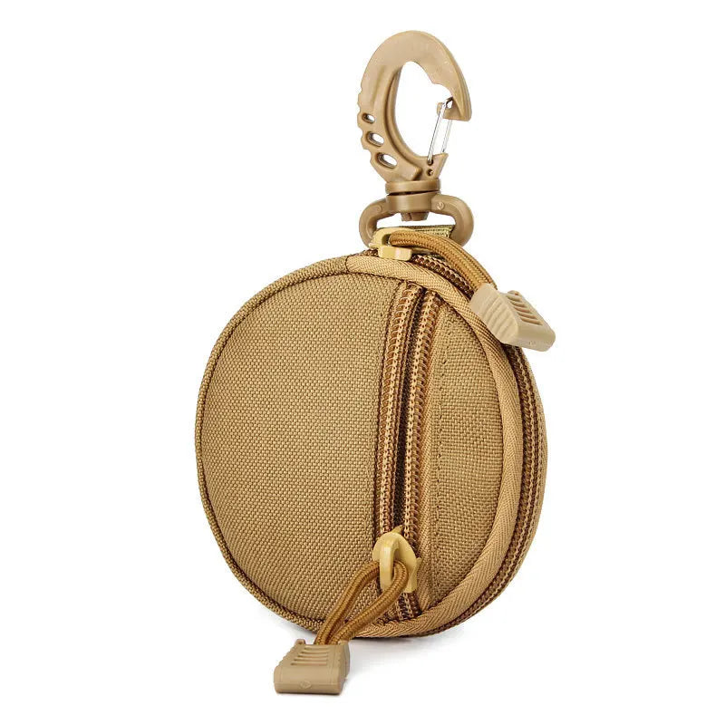 1000D New Outdoor Casual Men Coin Wallet Portable Mini Money Coin Pouch Keys Holder Waist Bag Round Small Case Zipper Wallet