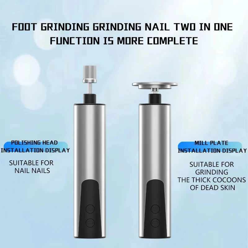 Foot Care File Electric Foot Callus Remover Leg Heels Remove Dead Skin Pedicure Tool Set and Replacement Sandpaper