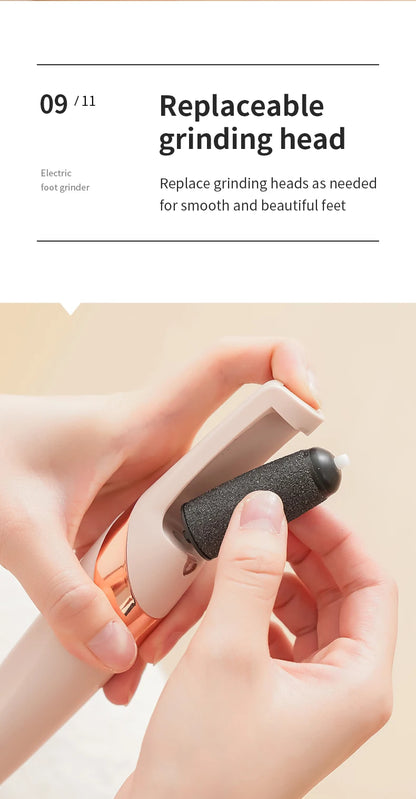 HOMEFISH Electric Foot Grinder Automatic Foot Callus Rubbing Pedicure Dead Skin Callus Remover for  Foot Beauty Machine
