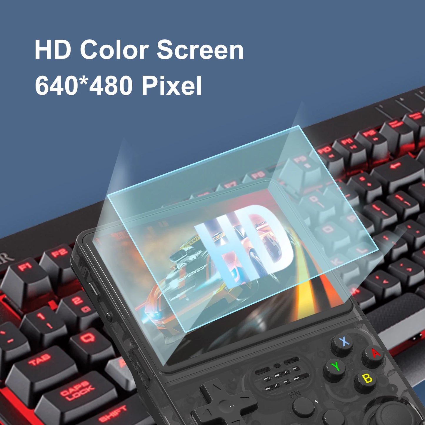 R36S Portable Handheld Game Console 3.5 Inch IPS Screen 640x480 Resolution 64GB Built-in Memory Classic Games Preloaded