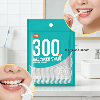 600PCS Dental Floss Picks Interdental Brush Toothpicks Oral Hygiene Care Clean between Teeth Floss Picks for Better Dental Healt