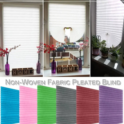 1Pc Shades Self-adhesive Half Windows Nonwoven Folding Curtain Bathroom Balcony Living Room Balcony Curtains Pleated Blinds
