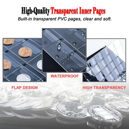 480/120 Coins Storage Book Commemorative Coin Collection Album Holders Collection Volume Folder Hold Multi-Color Empty Coin