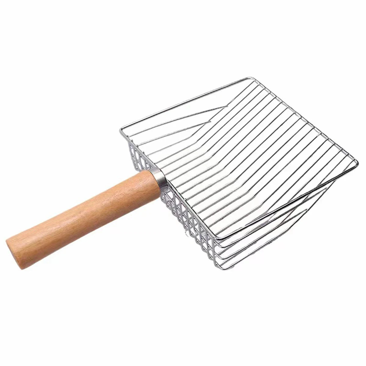 Pet Dung Shovel Stainless Steel Cat Litter Shovel Pet Cleaning Tool Cat Litter Spoon Stainless Steel Durable Handle