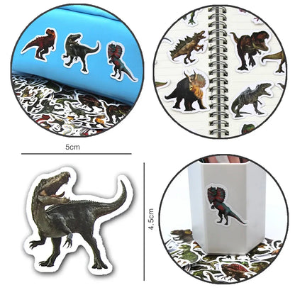 10/50/100pcs Funny Dinosaur Stickers Cartoon Decals Toy Stationery Guitar Phone Bicycle Laptop Luggage Car Graffiti Kids Sticker
