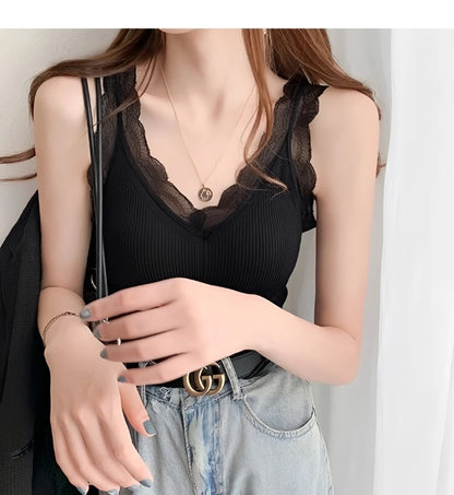 Thermo Thick Slimming Undershirt Thermal Underwear Inner Vest For Women Warm Winter Sexy Lace Sleeveless Tank Tops Padded Bra